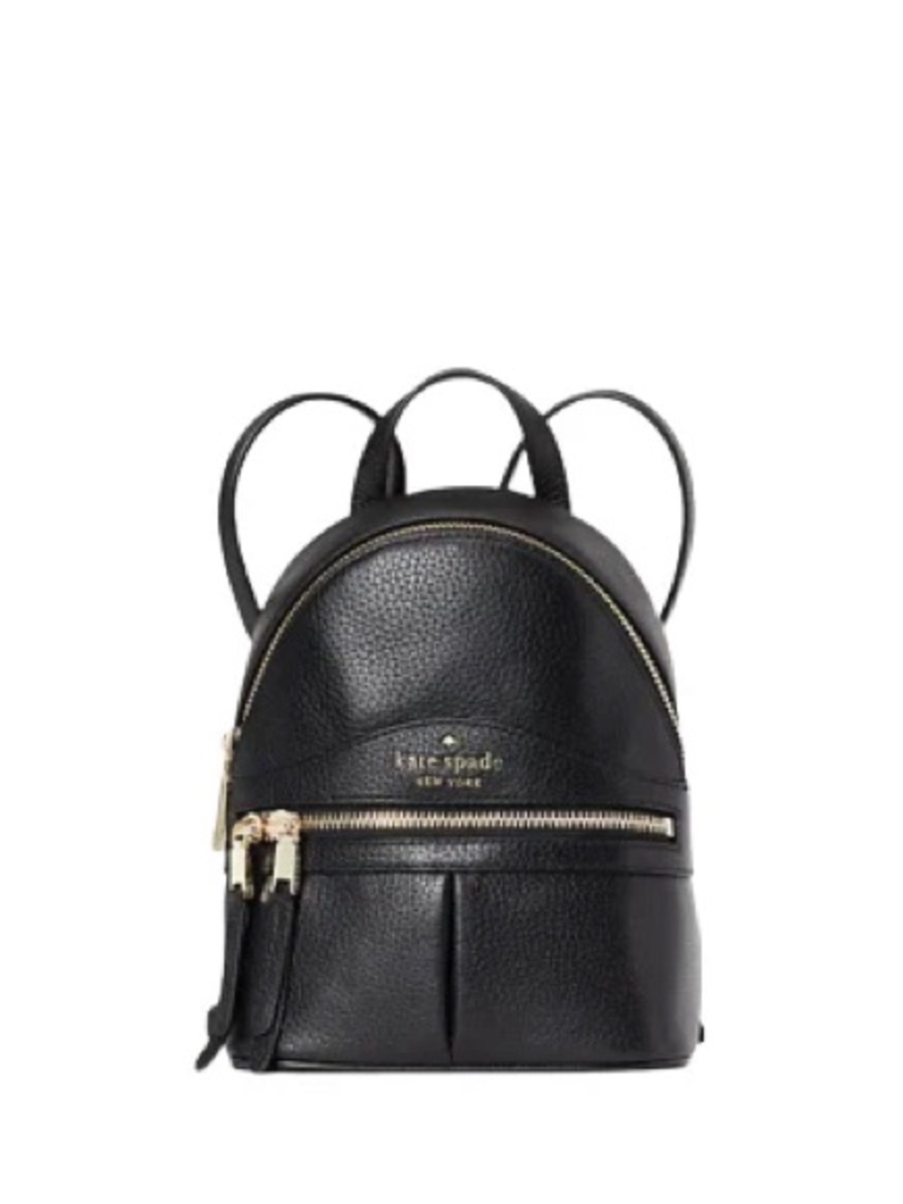 EUC Kate Spade Karina Black Pebbled Leather Mini Backpack with Gold Hardware